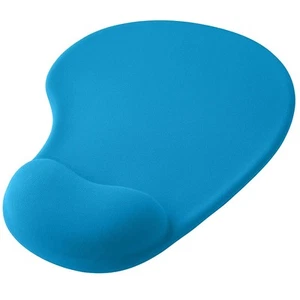 Tapis de souris ergonomique repose poignet ultra fin confort optimal Bleu clair - Photo 1/7
