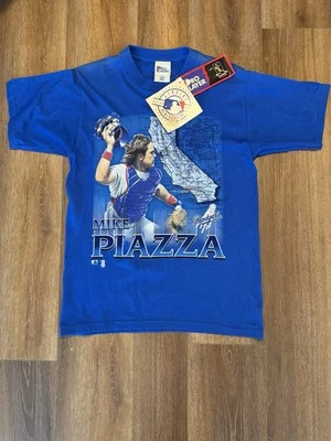 Vintage Los Angeles Mike Piazza Pro Player Shirt 1997 Youth Large - Image 1 of 4