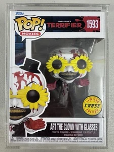 Art The Clown w/ Glasses (CHASE) 1593 ~ Terrifier ~ Funko Pop Vinyl + HARD CASE - Picture 1 of 7