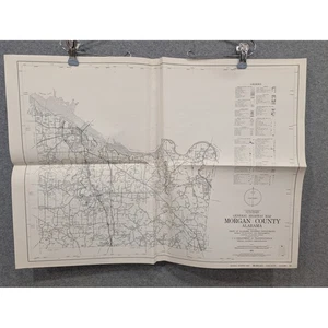 Vintage 1975 General Highway Karte Morgan County Alabama Kartographie Dekor 24" x 18" - Bild 1 von 3