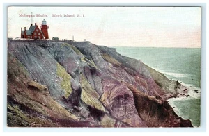 Mohegan Bluffs Block Island RI, Rhode Island Postkarte 1910 - Bild 1 von 2