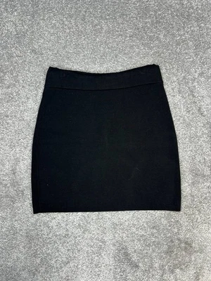 Minifalda Theory para mujer mediana negra elástica ajustada tejida cintura alta informal Foto 1 de 4