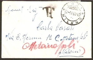 782 ITALIA LODI - CUBIERTA MILANO 2/11/59 IMPUESTOS, SELLOS DEBIDOS - Imagen 1 de 2