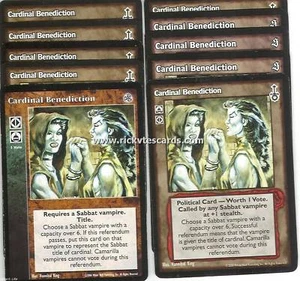 Cardinal Benediction x10 SE SW 3rd Ed VTES Jyhad - Picture 1 of 1