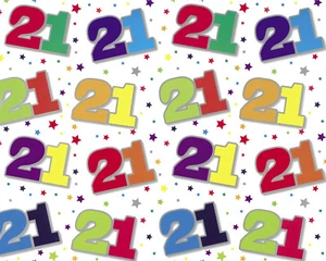 1 Sheet 21st Birthday Gift Wrap Wrapping Paper Age 21 Birthday Present Paper - Picture 1 of 1