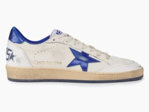 Sneakers Golden Goose uomo Ball Star bianco blu nuove con scatola originali EU 41 US 8 - Foto 1 di 6