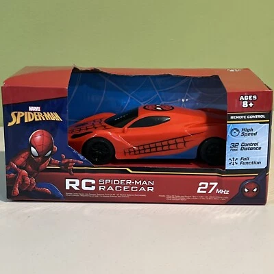 Marvel Spider-Man RC Racecar 27MHz Alta Velocidade Função Completa Controle Remoto NOVO - Imagem 1 de 4