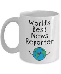 World's Best News Reporter Mug, Funny Gift for Thank You Graduation Appreciation - Picture 1 of 2