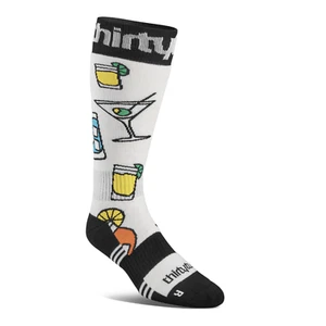 Thirtytwo 32 Double Sock Blanc Noir 2025 Chaussettes Snowboard Ski Nouveau - Picture 1 of 2