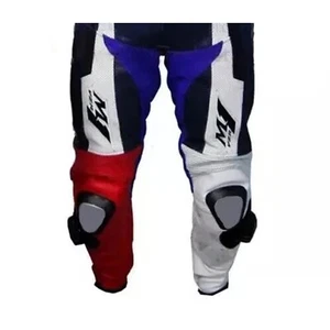 Pantalón Yamaha Moto Carreras Motocicleta Personalizado Cuero de Vaca Genuino Cuero Pantalón - Imagen 1 de 3