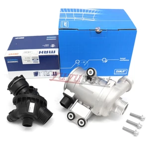 SKF Water Pump 11518635090 & Mahle Thermostat 11537598865 For BMW X5 X6 - Picture 1 of 8