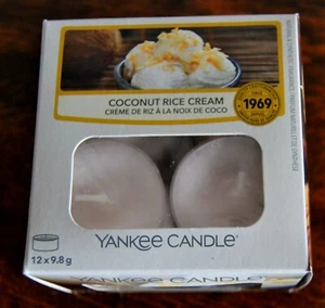 Yankee Candle  TEELICHTER, COCONUT RICE CREAM,  12 x 9,8g, Neu Selten - Picture 1 of 1