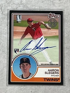 2018 Topps Aaron Slegers SP Black Rookie RC Auto /99 #83A-ASL Minnesota Twins - Picture 1 of 2