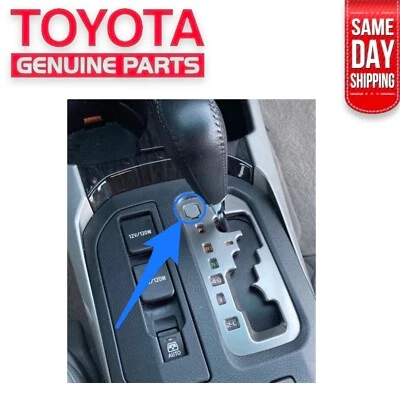 TOYOTA 4RUNNER 2003-2009 BLOQUEO DE CAMBIO LIBERACIÓN BOTÓN TAPA CUBIERTA PLATA FABRICANTE DE EQUIPOS ORIGINALES NUEVO Foto 1 de 4