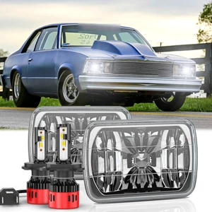 Pair For Chevy Malibu 1978-1981 Corvette DOT 5X7" 7x6" LED Headlights Hi-Lo - Picture 1 of 12