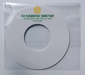 Sunshine Sound Gloss White Vinyl Record 7" Jukebox Centre Labels (Pair) - Picture 1 of 2