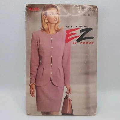 Vogue 8560 Misses' Unlined Jacket & Fitted Dress Sewing Pattern Size 18-22 Uncut - Image 1 of 4