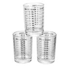 3 Pcs Espresso Glass Cup Liquid Measuring Cup Glass Practical Measuring Jug