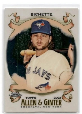 2021 Topps Allen & Ginter Chrome Bo Bichette Toronto Blue Jays #61 - Image 1 of 2
