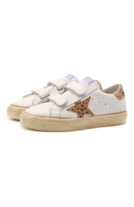 NIB Golden Goose May Leopard Star Gold Sparkly Tabs EU 37 US 7 - Picture 1 of 9