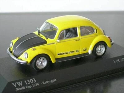 Volkswagen VW Käfer 1303 World Cup Minichamps 1:43 Giallo Rally Def. Confezione - Immagine 1 di 2