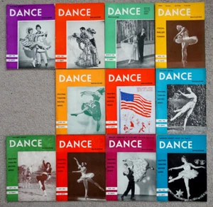 11 Issues 1943 Vintage DANCE Magazine BALLET RUSSE MONTE CARLO Stage ICE SKATING - Foto 1 di 1