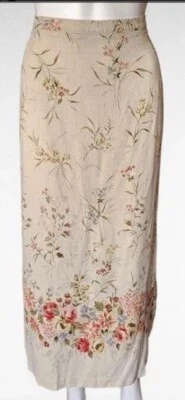 Maxi falda vintage de lino Jaclyn Smith, talla 20 Foto 1 de 4