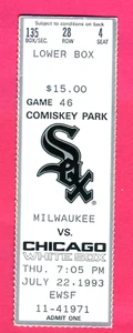 BO JACKSON HR #120 TICKET STUB-7/22/93 WHITE SOX/BREWERS - Picture 1 of 1
