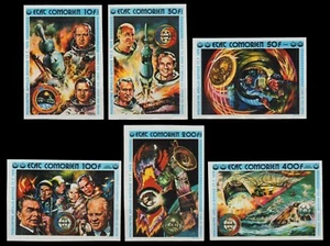 Comoras 1975 - Mi-Nr. 248-253 B ** - MNH - sinz / imp - espacio / espacio - Imagen 1 de 1