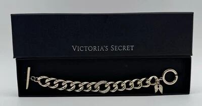 Pulsera Victoria's Secret Ala de Ángel Estrás Tono Dorado Palanca Cadena Eslabón Foto 1 de 4