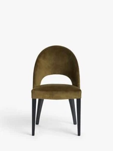 Silla de comedor de terciopelo verde oliva John Lewis Moritz II - Imagen 1 de 12