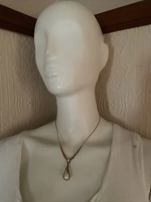NUEVO SIN ETIQUETAS Carolee Joyas Tono Oro Perla Collar 16" más EXT CS80 Foto 1 de 4