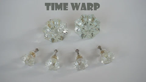ANTIQUE REPRODUCTION LOT OF 6 CLEAR GLASS DIAMOND CABINET KNOBS Cover