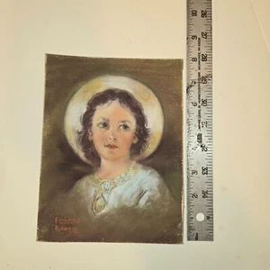 Vintage Firenze Kroger IL BAMBINO GESÙ 11X14” studio pastello originale - Foto 1 di 4