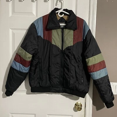 Chaqueta acolchada vintage OUTDOOR EXCHANGE WMNs XL bloques de colores cremallera completa bolsillo cremallera Foto 1 de 4