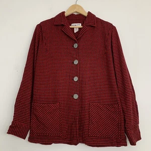 Vintage Pendleton Womens Medium 49er Red Plaid Wool Jacket Shirt Shacket - Picture 1 of 4