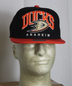Deadstock Mitchell & Ness Anaheim Ducks Script Negro Snapback Gorra Gorra - Imagen 1 de 5