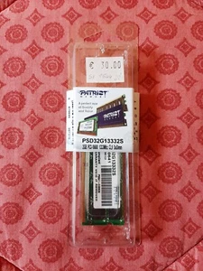 SoDimm 2GB PC3-10600 1333MHz CL9 PATRIOT Memory - Foto 1 di 3