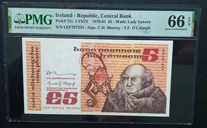 Irland | 1981 | 5 Pfund | P.71c | LEF 787324 | EDELSTEIN UNC 66 EPQ - Bild 1 von 2