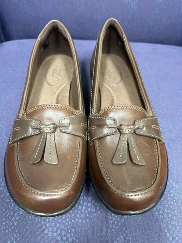 Mocassino minimalista Clarks Ashland Bubble da donna 8 5 Normcore marrone Lagenlook