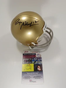 ROGER STAUBACH NAVY MIDSHIPMEN SIGNED RIDDELL Throwback 2-BAR MINI HELMET JSA - Picture 1 of 3