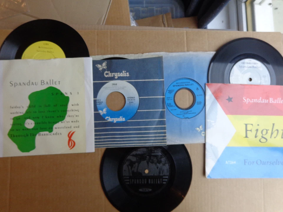 JOBLOT of 5 SPANDAU BALLET 7"/PS *TRUE/MUSCLE BOUND/FIGHT +2*    SYNTH-POP - Image 1 of 1