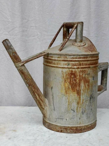 Rustic antique French watering can - zinc Cover