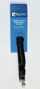 RC Pets Primary Kitty Breakaway Cat Collar w/ Bell - Black, 8"-10" Inches, NEW - Picture 1 of 1