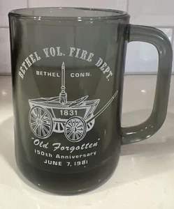 VTG Bethel Connecticut Vol. Fire Department 150th Anniversary Beer Glass 1981 - Picture 1 of 8