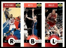 1996-97 Collector's Choice Mini-Cards Panels Theo Ratliff/Shawn Bradley/Luc