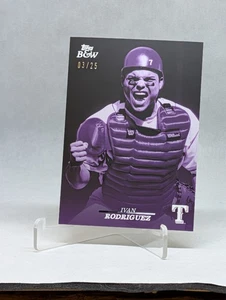 2024 Topps Black & White Ivan Rodriguez Purple #/25 - Picture 1 of 2