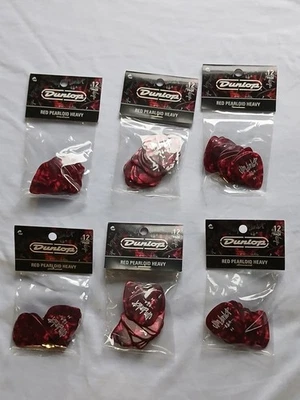 Selecciones de guitarra Dunlop 483P09HV rojo perlado paquetes pesados de 6x12 = 72 selecciones de guitarra Foto 1 de 3