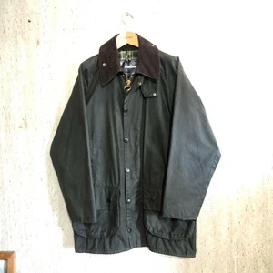 Barbour Beaufort C36 Mint Oilcloth Jacket Men 00s Used - Picture 1 of 12