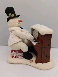 Vintage Hallmark Jingle Pals Schneemann spielt Klavier singende Lichter - Bild 1 von 8